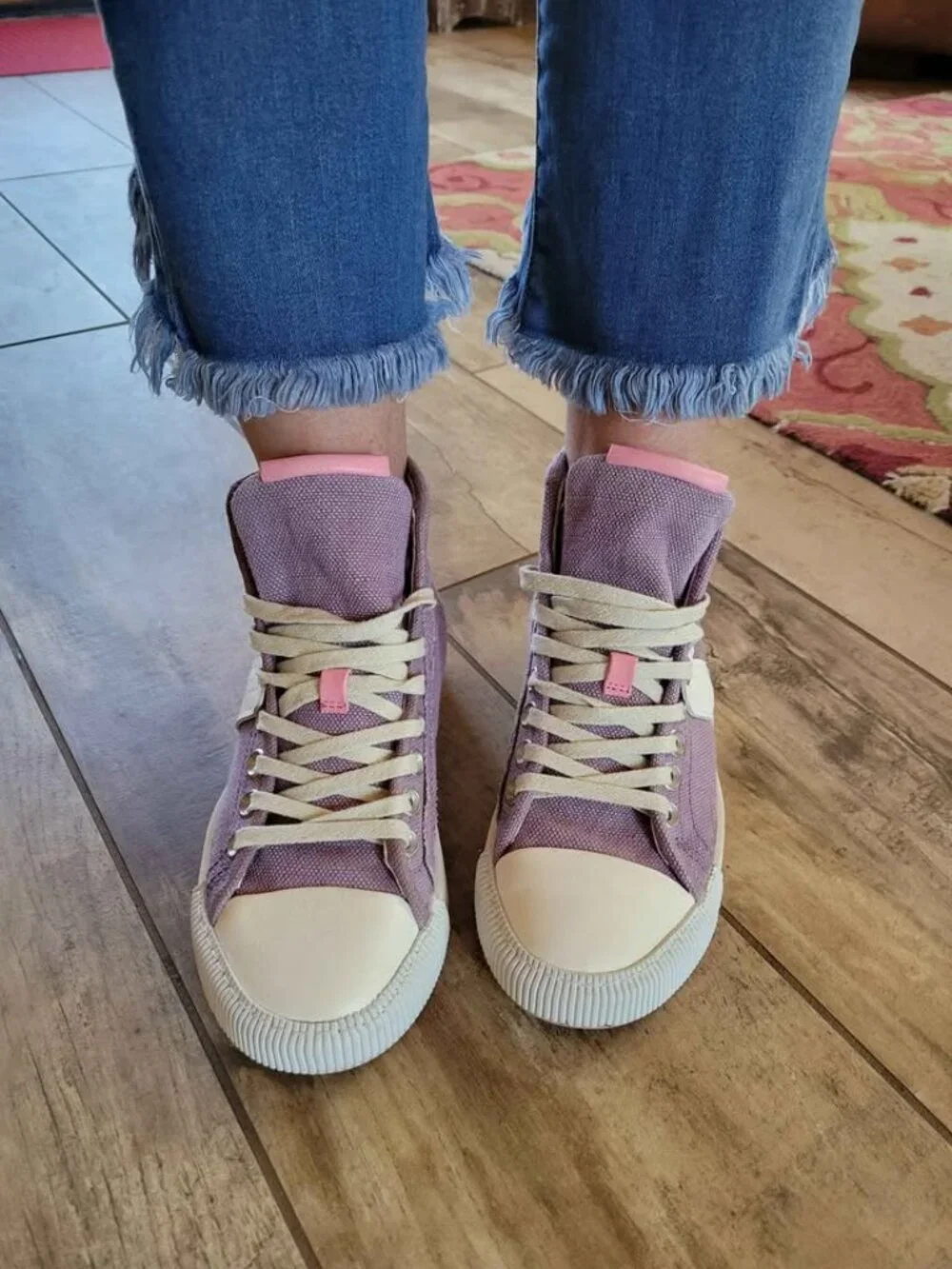 A.S.98 Purple High Top Sneakers Size 37 7